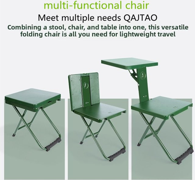 Maza Multifunktionaler Outdoor-Klapphocker aus Aluminium, Tragbarer Camping- und Angelstuhl in Blau oder Grün - Bild 1