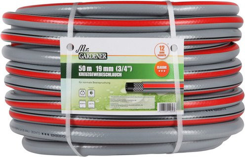Mr. GARDENER Kreuzgewebeschlauch Classic, 3/4 Zoll, bunt, 50 m - Bild 1