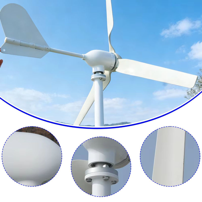 SMARAAD Horizontale Windturbine 5000W für den Haushalt, 12V/24V/48V/220V, Weiß, inklusive Laderegler - Bild 5