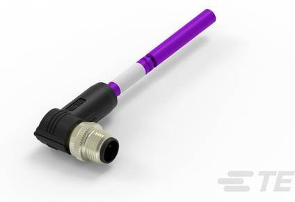 TE Connectivity TAB62235501-020 Sensor-Aktor-Steckverbinder konfektioniert in Lila - Bild 1
