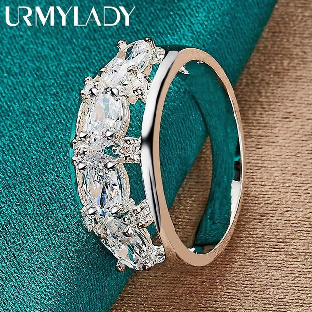URMYLADY Ring 925 Silber, Zirkonia, Damen - Bild 1