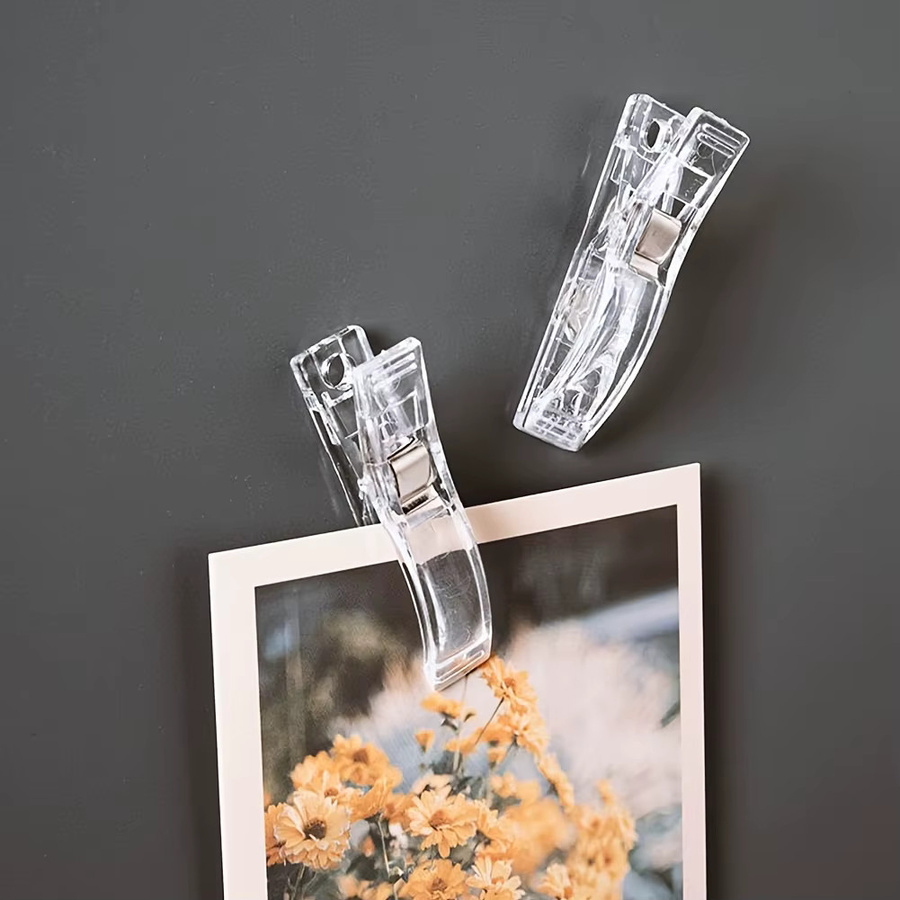 6 Stück transparente Kunststoff-Clips als Spannklammern für Papierjalousien und Vorhänge ohne Bohren - Bild 4