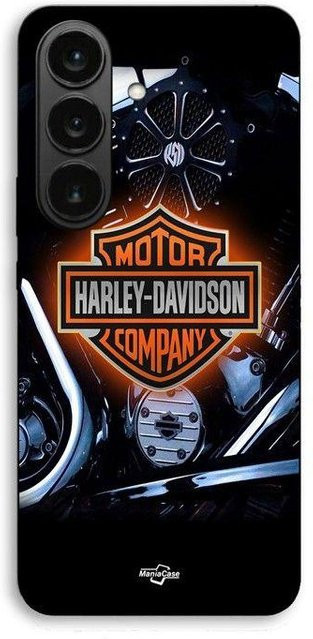 MANIACASE Handyhülle aus Silikon TPU für Samsung Galaxy S26 Plus in Schwarz mit Harley Davidson Design - Bild 1