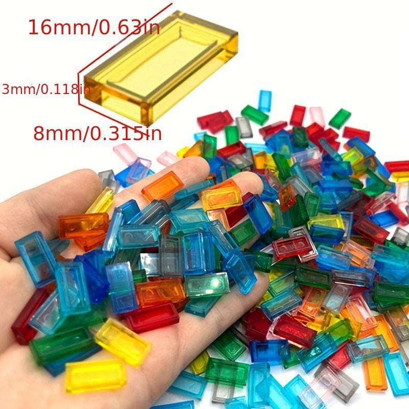 Yiran Toy Transparente 1x2 Flache Lichtplatten aus ABS-Kunststoff 100-teiliges Set - Bild 2