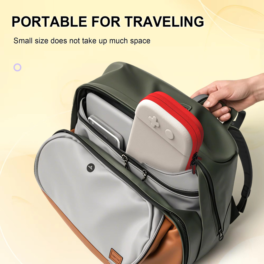 EAV Nylon tragbare Hartschalen-Aufbewahrungstasche für Nintendo Switch 2 in Beige mit Kartensteckplatz, wasserdicht und Anti-Drop-Schutz - Bild 2