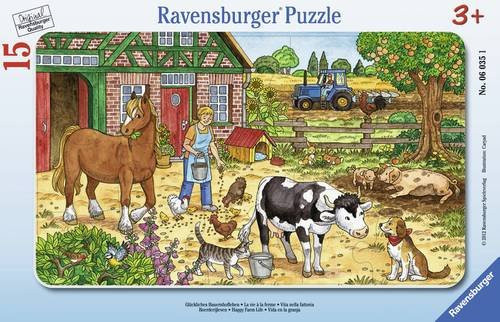 Ravensburger Rahmenpuzzle Glückliches Bauernhofleben mit 15 Teilen für Kinder ab 3 Jahren - Bild 1