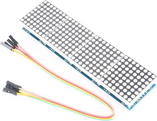 AOKIN MAX7219 Dot Matrix Modul 4 in 1 Display mit rotem Licht für Arduino Mikrocontroller - Bild 1