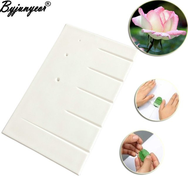 Byjunyeor Ausstechform Blumenstiel-Form für Fondant und Zuckerguss, weißes Kunststoff-Dekorationswerkzeug - Bild 1