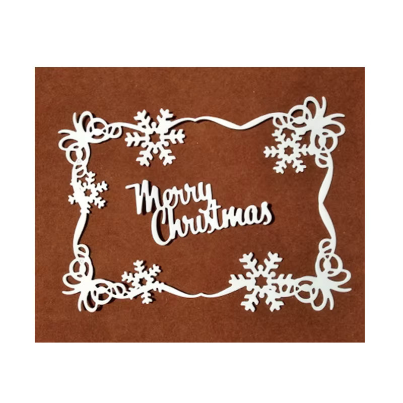 Weihnachten Schneidwerkzeug aus Metall für Scrapbooking und Papierhandwerk, Silberfarbene Stanzform und Prägeschablone - Bild 2