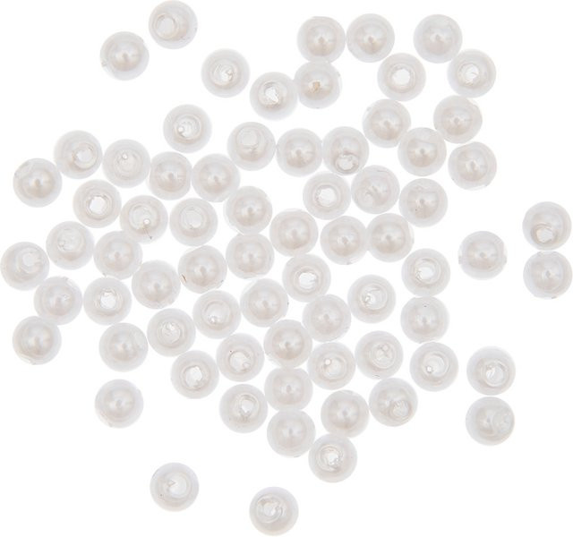 Rico Design Wachs-Perlen, perlweiß, 4 mm, 80 Stück - Bild 1