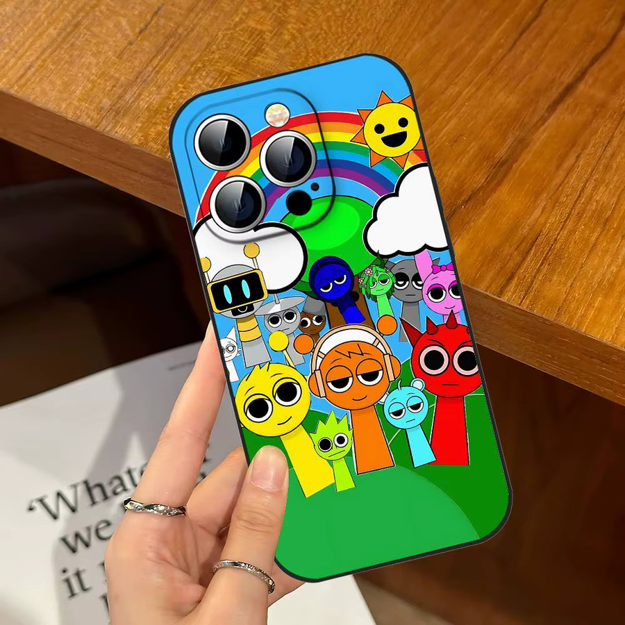 Stoßfeste Slim Handyhülle Cartoon Game S-Sprunki für Apple iPhone in Schwarz und Multicolour - Bild 4
