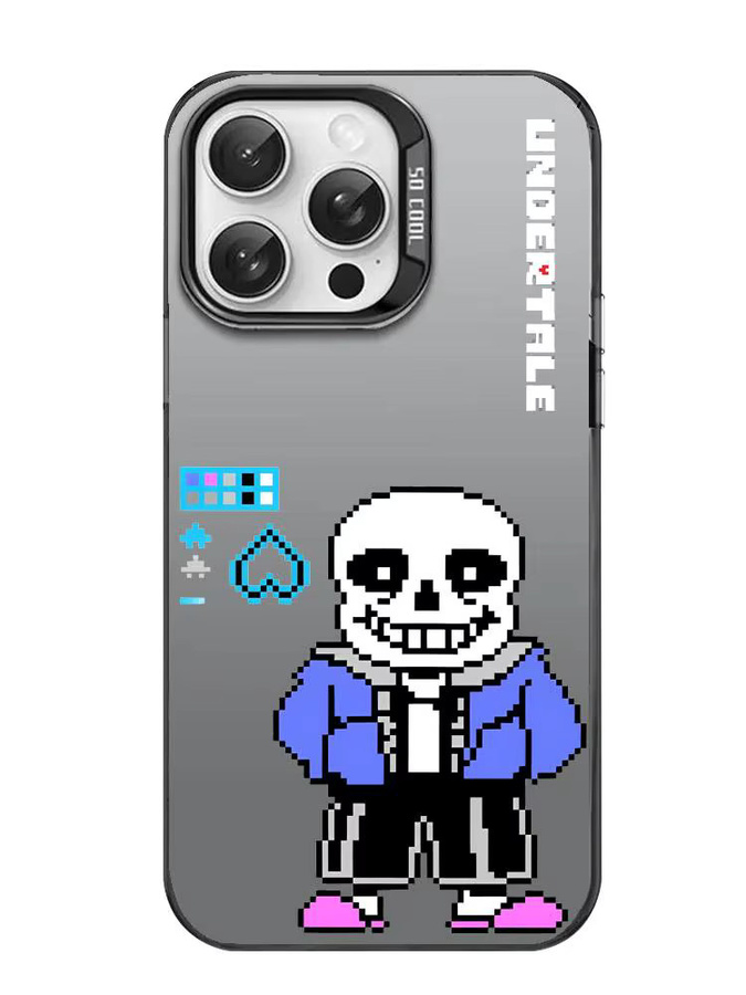 Aurora Funda Handyhülle im Undertale Design für Apple iPhone 17, 16, 15, 14, 13, 12, 11 (Pro Max kompatibel), mehrfarbig, matt mit Laser-Effekt und metallischem Look - Bild 5
