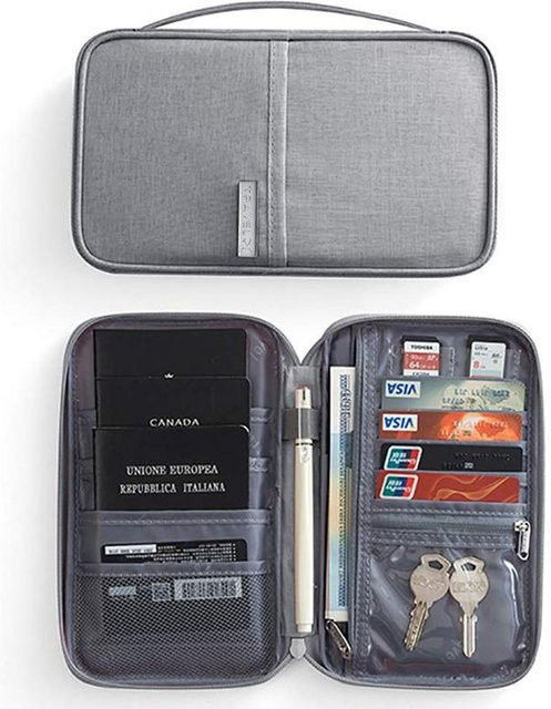 Yiran Furniture Dokumenten-Organizer in Schwarz aus Polyester für A4 Dokumente und Reisepässe - Bild 1