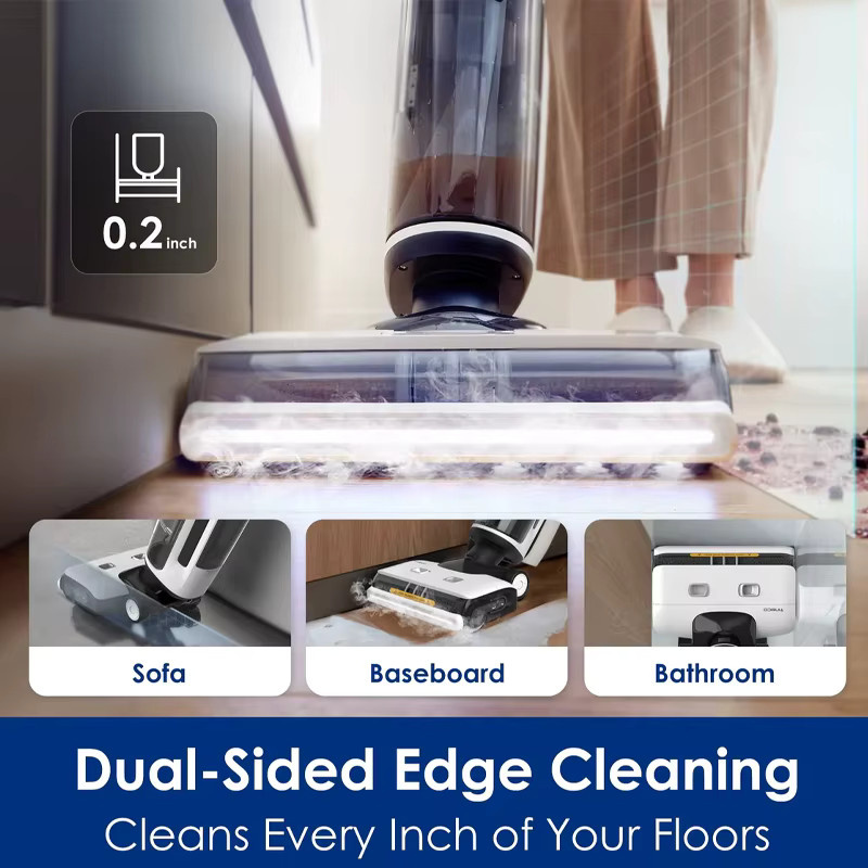 Tineco Original Zubehör Set für FLOOR ONE S7 Nasstrocken Sauger mit Wassertank, Bürsten, Rollen und HEPA-Filter in Weiß - Bild 3