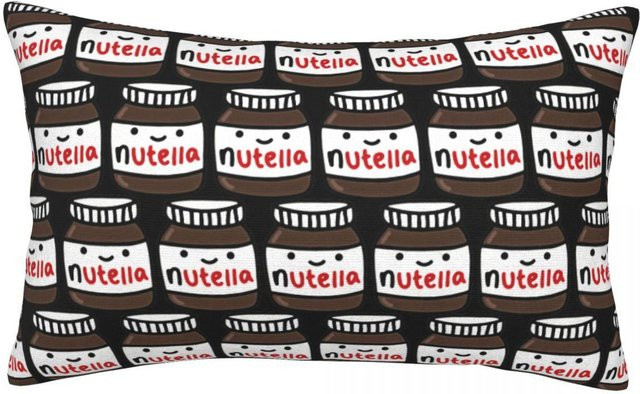 Nutella Rechteck Kissenbezug aus Baumwolle von JMG Clothing, Weiß, B/H: 50 x 35 cm - Bild 1