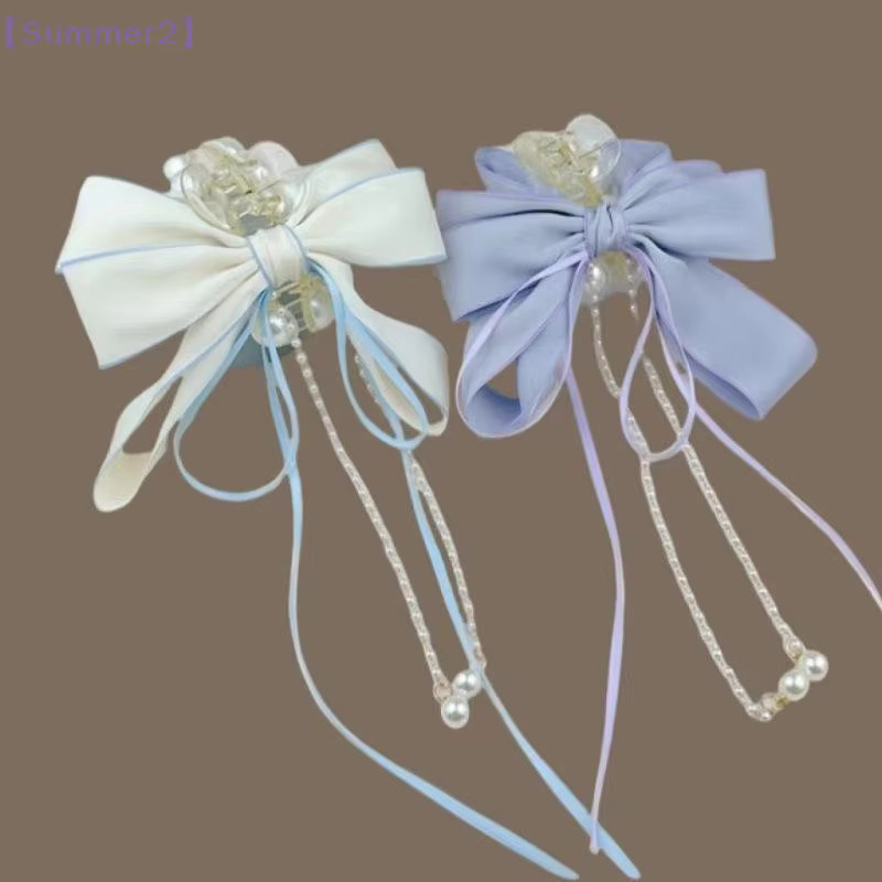 Xia2 Haarspange mit Perlen, Schleife und Quaste, Damen - Bild 3