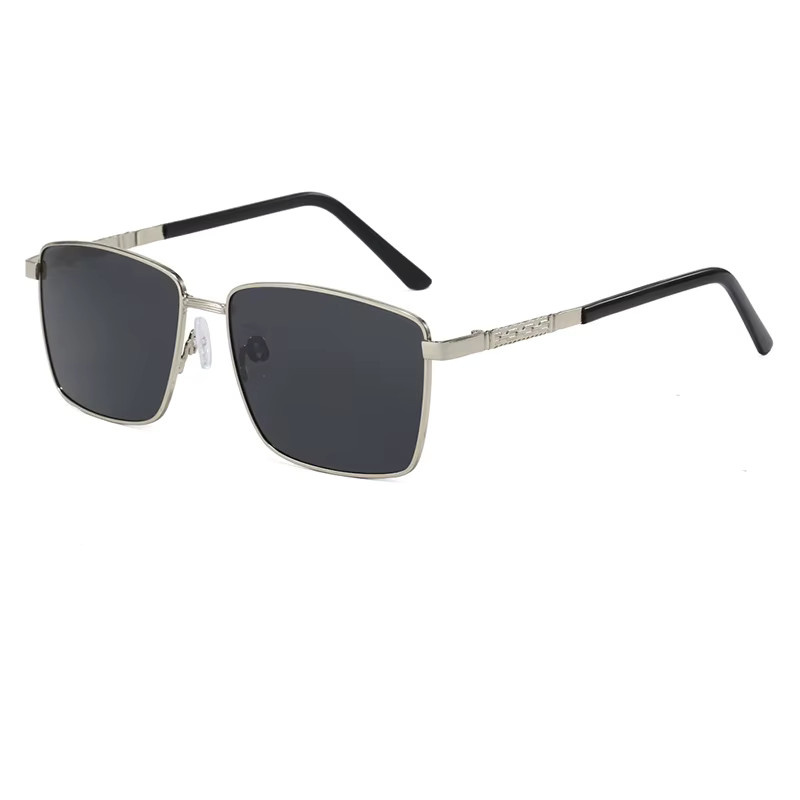 Quadratische Sonnenbrille, Vollrand, Metall, Unisex - Bild 1