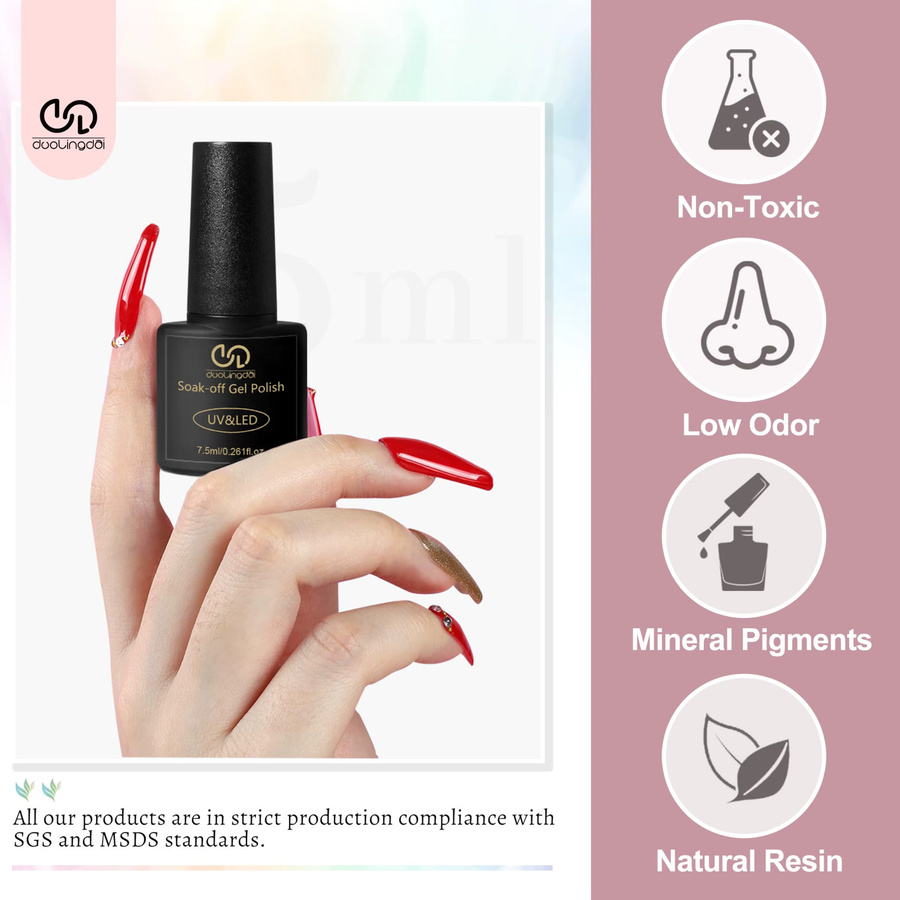 DUOLINGDAI Gel-Nagellack-Set, 36-teilig, glänzend, matt und glitzernd - Bild 2