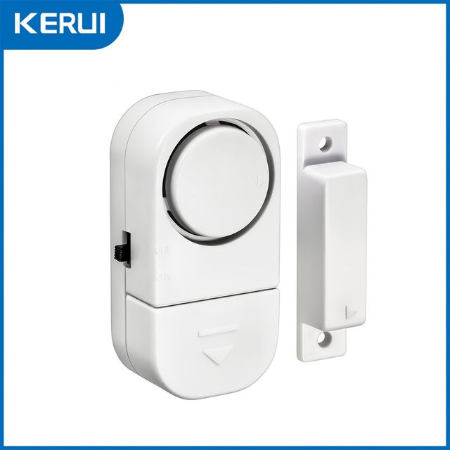 KERUI Kabelloser Magnetischer Tür- und Fenstersensor mit 90dB Alarm für dein Sicherheitssystem in Weiß - Bild 1