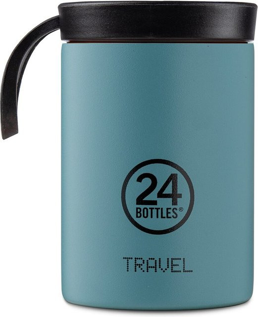 24Bottles Travel Tumbler Snack Pot mit Fill&Go Lid, 350 ml, Powder Blue, isoliert und auslaufsicher aus Edelstahl - Bild 1