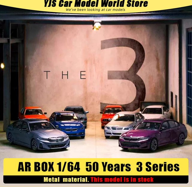 Almost Real 50 Jahre 7 GENERATIONS 3 Serie E21 E30 E36 E46 E90 F30 G20 I3 G28 Automodell, 1:64, Metall - Bild 1