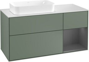 V&B Waschtischunterschrank Finion in Olivenmatt lackiert, Breite: 120 cm, Tiefe: 50,1 cm, Höhe: 50,1 cm - Bild 1