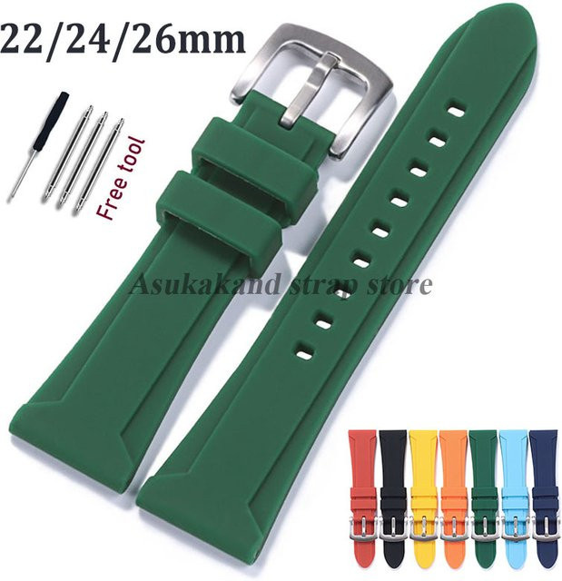 Uhrenarmband Silikon, Unisex, 22mm 24mm 26mm - Bild 1