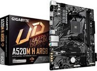 Gigabyte A520M H ARGB Mainboard Micro-ATX mit AMD AM4 Sockel und DDR4 Unterstützung in Schwarz - Bild 1