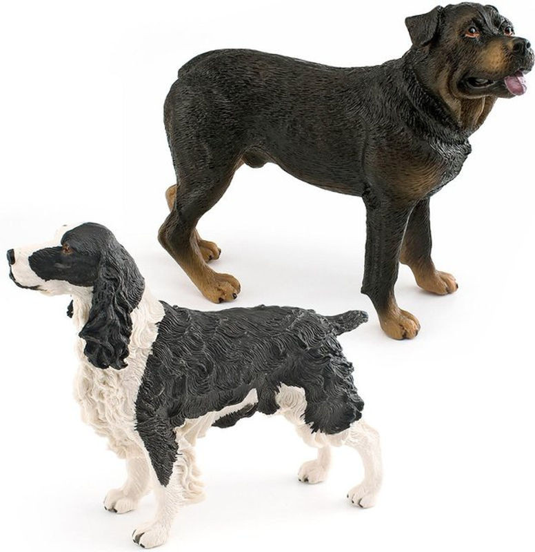 Homyl Hund Figur Statue Welpe aus Kunstharz in Mehrfarbig als Hof Kunst Dekoration - Bild 1