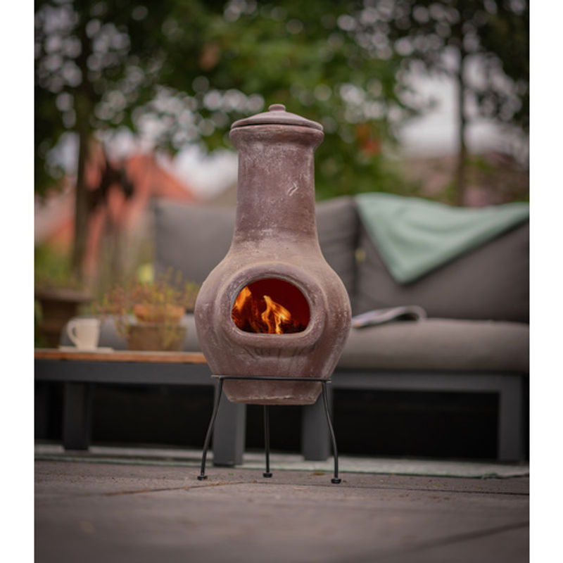 Redfire Gartenkamin Salamanca, zylinderförmig, rotbraun, Durchmesser: 36 cm, Höhe: 85 cm - Bild 3