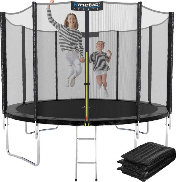KINETIC SPORTS Salto Plus Trampolin Outdoor Schwarz Ø 244 cm - Bild 1