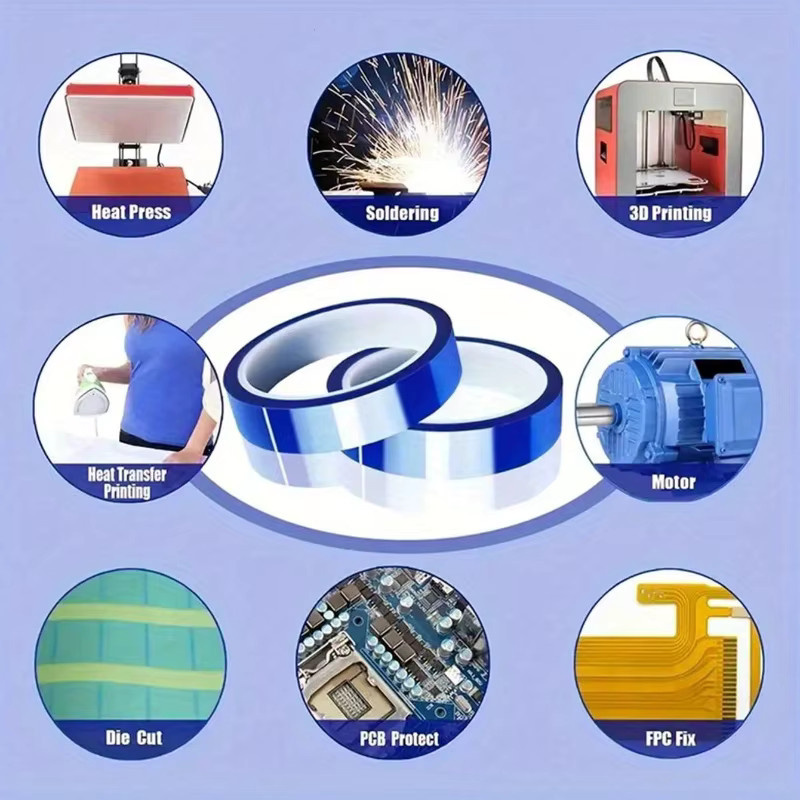 Hitzebeständiges Klebeband für Wärmesublimation, 50 m hochtemperaturbeständiges Wärmeübertragungsband ohne Rückstände - Bild 3