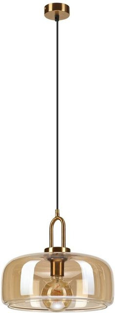 Lamkur Pendelleuchte in Gold mit Glas, B/H/T: 33 x 91 x 33 cm, E27 Fassung - Bild 1