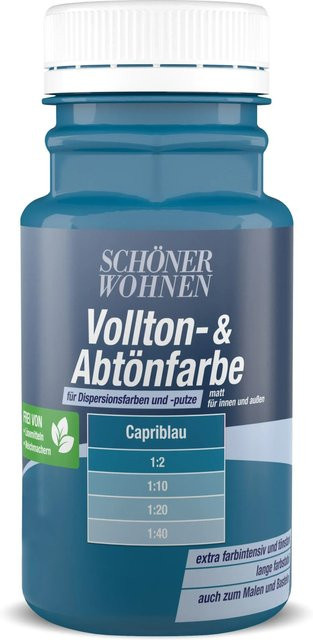Schöner Wohnen Voll- und Abtönfarbe Capriblau, matt, wasserbasiert, 0,125 l - Bild 1
