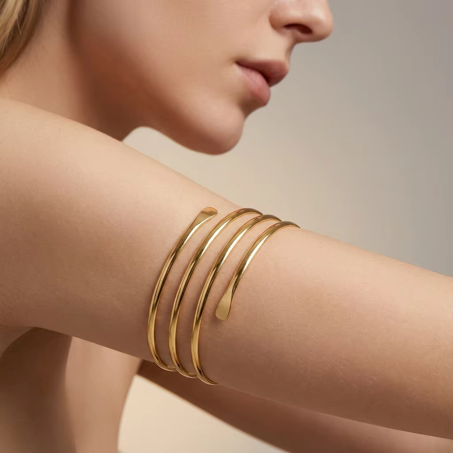 RINHOO FRIENDSHIP Oberarmband, Gold, Damen, Spiral-Design - Bild 5