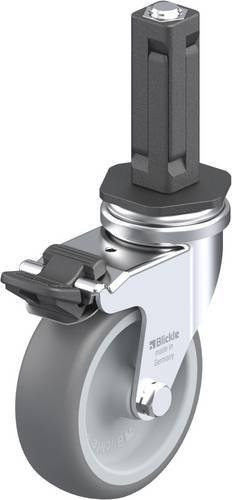 Blickle LRA-TPA 75G-FI-EV02 Lenkrolle mit Feststeller in Grau und Silber, Rad-Durchmesser: 75 mm, Tragfähigkeit: 75 kg - Bild 1