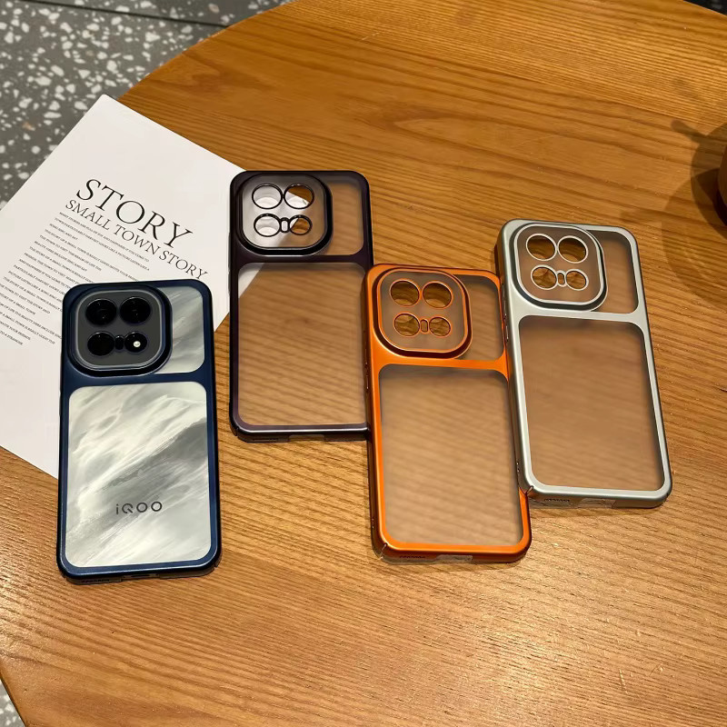Original Matte Clear Hard Armor Plating Handyhülle für VIVO X300 Pro und IQOO 15 in Transparent/Silver, stoßfeste und ultradünne Schutzhülle - Bild 2