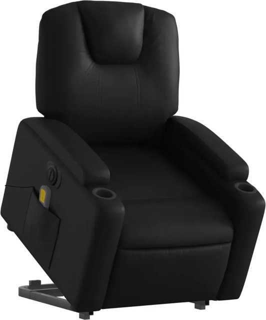 vidaXL Massagesessel mit elektrischer Aufstehhilfe in Schwarz aus Kunstleder - Bild 1