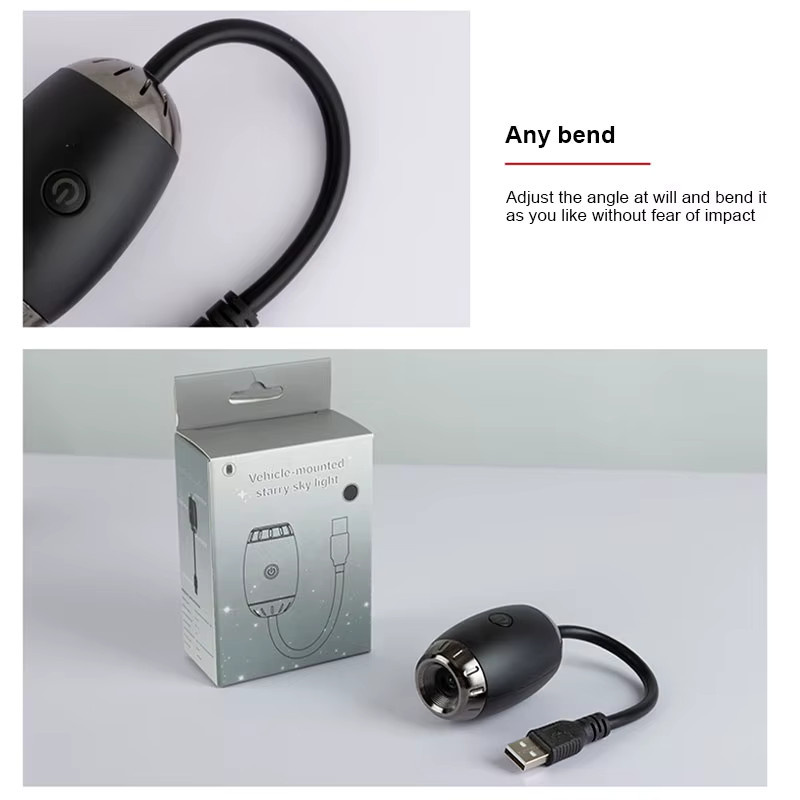Salange Auto-Ambiente-Projektionslampe mit einstellbarem Fokussierabstand und USB-Anschluss in Schwarz - Bild 6