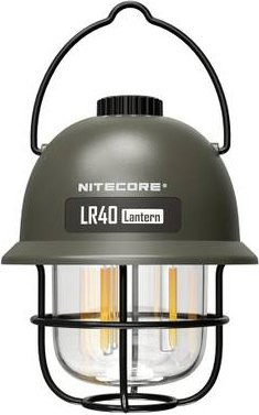 NiteCore LR40 LED Camping-Laterne akkubetrieben in Oliv mit 100lm und Retro-Style - Bild 1