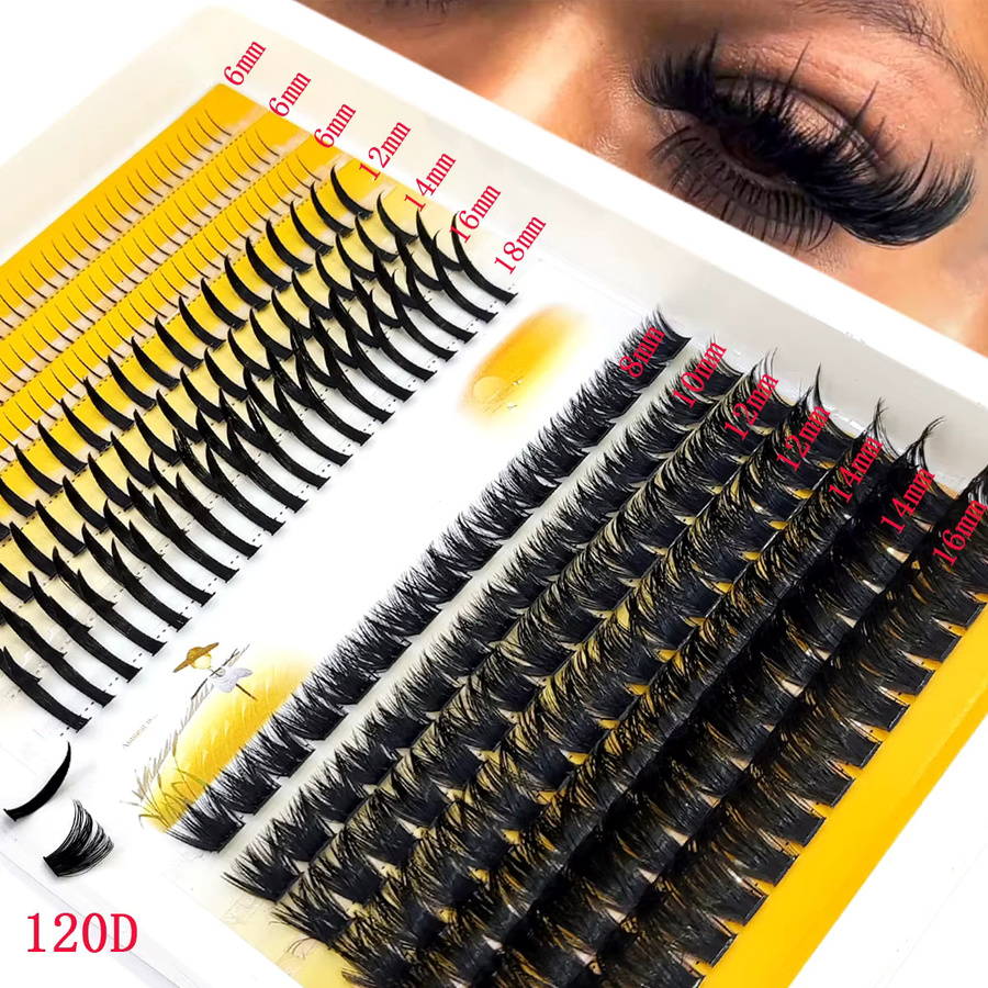AMSDCN Künstliche Wimpern, Black, Unisex - Bild 4