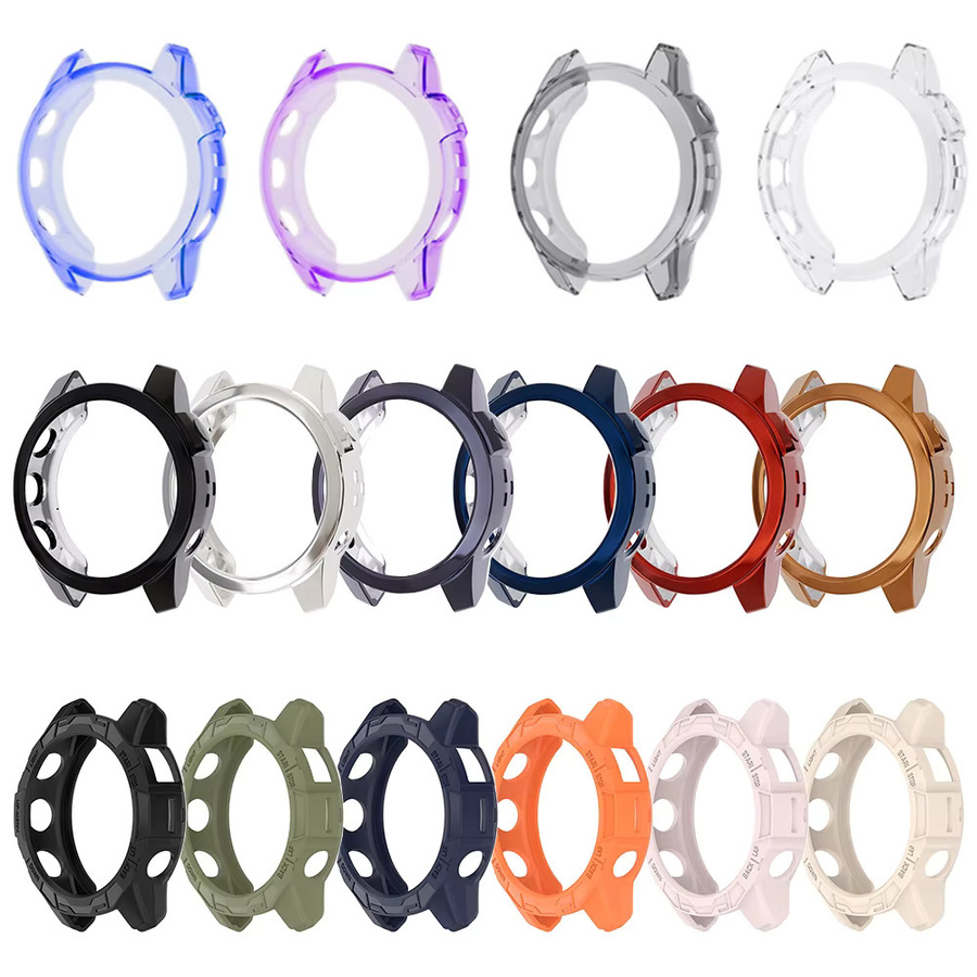 ZNDUKLOO Schutzhülle für Garmin Fenix 7 Serie Fenix 7S 7 7X Pro, TPU Halbcover ausgehöhlt, transparent - Bild 2