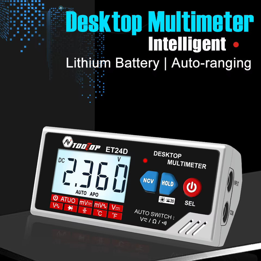 TOOLTOP Mini-Desktop-Digitalmultimeter mit 6000 Zählungen, True RMS, 600 V AC/DC Spannungsmesser und Lithium-Akku - Bild 5