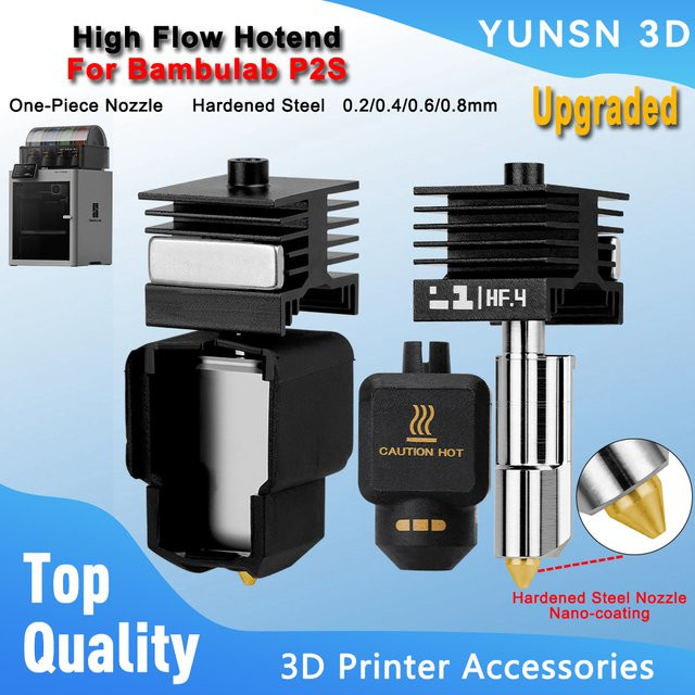 Bambulab P2S Hotend-Kit aus gehärtetem Stahl mit Nano-Beschichtung und einteiliger Düse für FDM 3D-Drucker - Bild 1