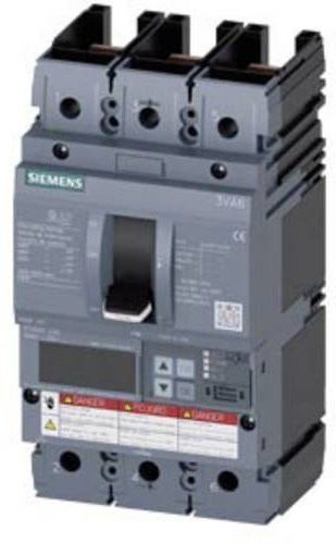 Siemens 3VA6110-7JQ31-0AA0 Leistungsschalter in Grau mit einem Einstellbereich von 40 - 100A und einer maximalen Schaltspannung von 600 V/AC - Bild 1