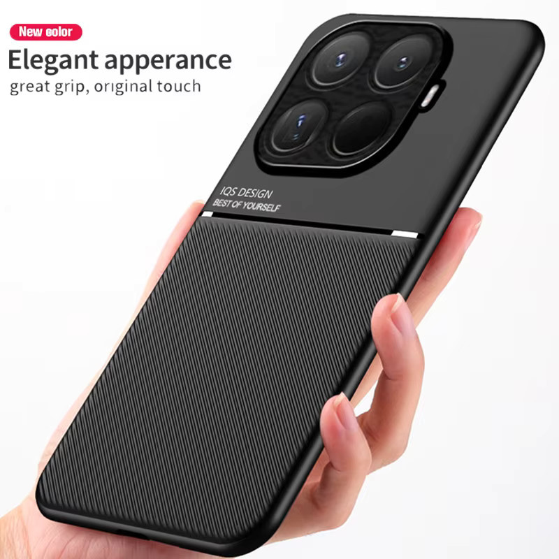 Robuste magnetische Schutzhülle für Xiaomi 17T Pro und Mi 17T 5G mit integrierter Metallplatte in Schwarz und Blau - Bild 2