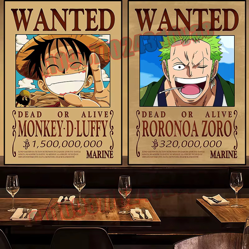 Bandai One Piece Leinwandgemälde mit Ruffy, Zoro, Sanji und Nami als Wandkunst für dein Zuhause - Bild 2