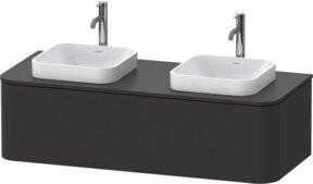 Duravit Waschtischunterschrank Happy D.2 Plus in Graphit Matt mit 1 Auszug, Breite: 130 cm, Tiefe: 55 cm, Höhe: 35,4 cm - Bild 1