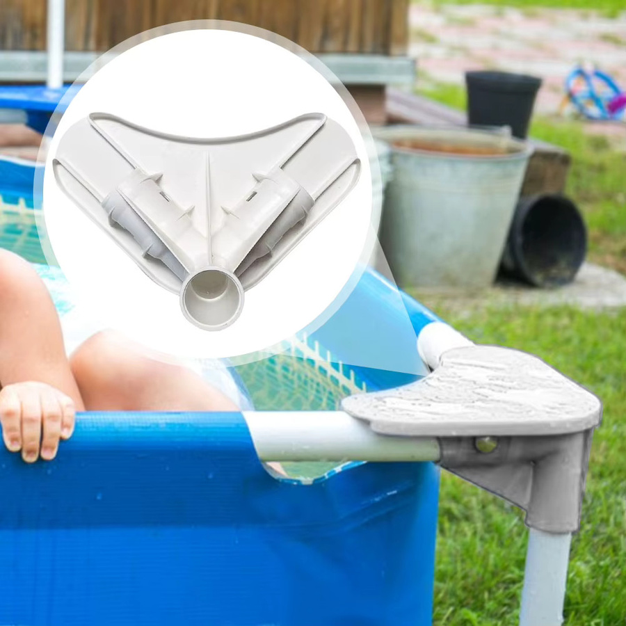JOCESTYLE Poolrahmen-Eckverbinder aus Kunststoff für Aufstellpools und Metallrahmenpools, Weiß - Bild 4