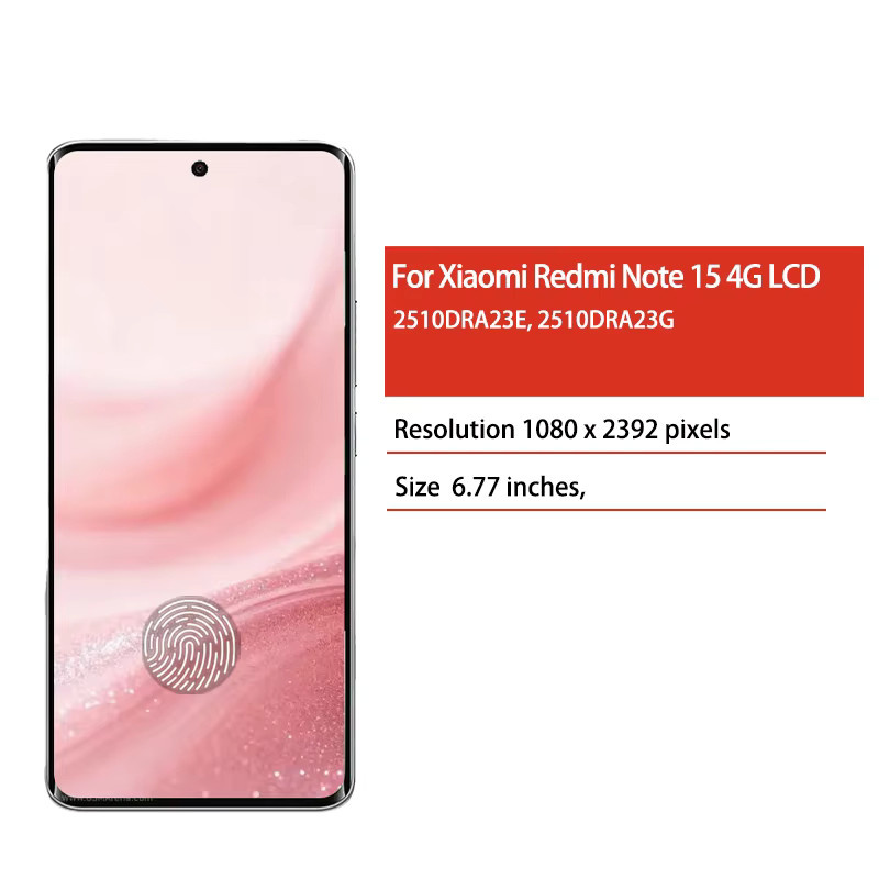 Xiaomi Redmi Note 15 4G AMOLED Display mit Rahmen und Touch Digitizer 6,77 Zoll 2510DRA23E 2510DRA23G - Bild 2